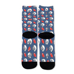 American Football Pattern Print Long Socks