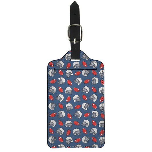 American Football Pattern Print Luggage Tag