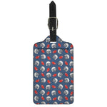 American Football Pattern Print Luggage Tag