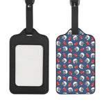 American Football Pattern Print Luggage Tag