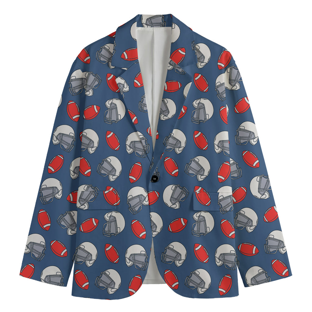 American Football Pattern Print Men's Blazer