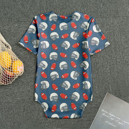 American Football Pattern Print Men's Bodysuit