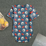 American Football Pattern Print Men's Bodysuit