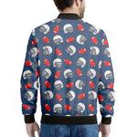 American Football Pattern Print Men's Bomber Jacket