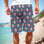 American Football Pattern Print Men's Cargo Shorts