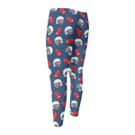 American Football Pattern Print Men's Compression Pants