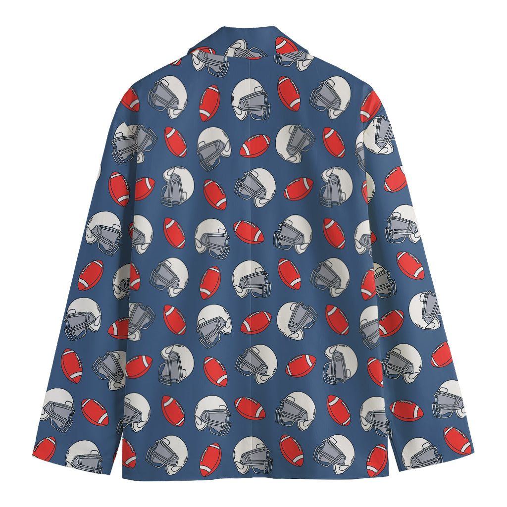 American Football Pattern Print Men's Cotton Blazer