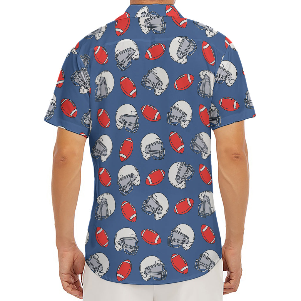 American Football Pattern Print Men's Deep V-Neck Shirt