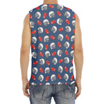 American Football Pattern Print Men's Fitness Tank Top