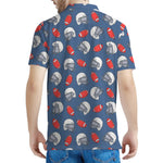 American Football Pattern Print Men's Polo Shirt