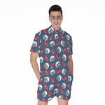 American Football Pattern Print Men's Rompers