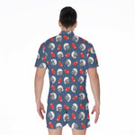 American Football Pattern Print Men's Rompers