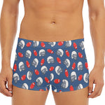 American Football Pattern Print Men's Short Boxer Briefs