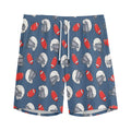 American Football Pattern Print Men's Athletic Shorts
