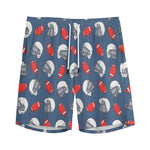 American Football Pattern Print Men's Sports Shorts