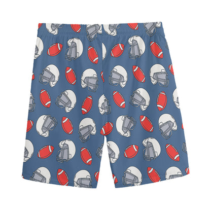 American Football Pattern Print Men's Sports Shorts