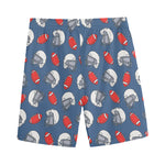 American Football Pattern Print Men's Sports Shorts