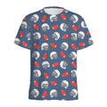 American Football Pattern Print Men's Athletic T-Shirt