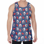 American Football Pattern Print Men's Velvet Tank Top