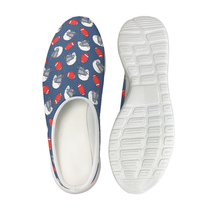American Football Pattern Print Mesh Casual Shoes