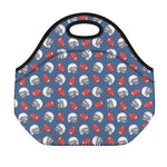 American Football Pattern Print Neoprene Lunch Bag