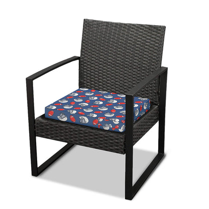 American Football Pattern Print Outdoor Seat Cushion Cover