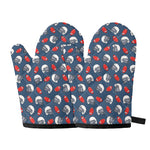 American Football Pattern Print Oven Mitts