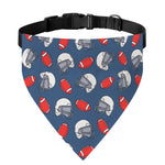 American Football Pattern Print Over The Collar Dog Bandana