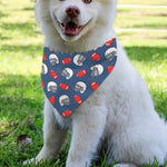 American Football Pattern Print Over The Collar Dog Bandana