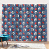 American Football Pattern Print Pencil Pleat Curtains