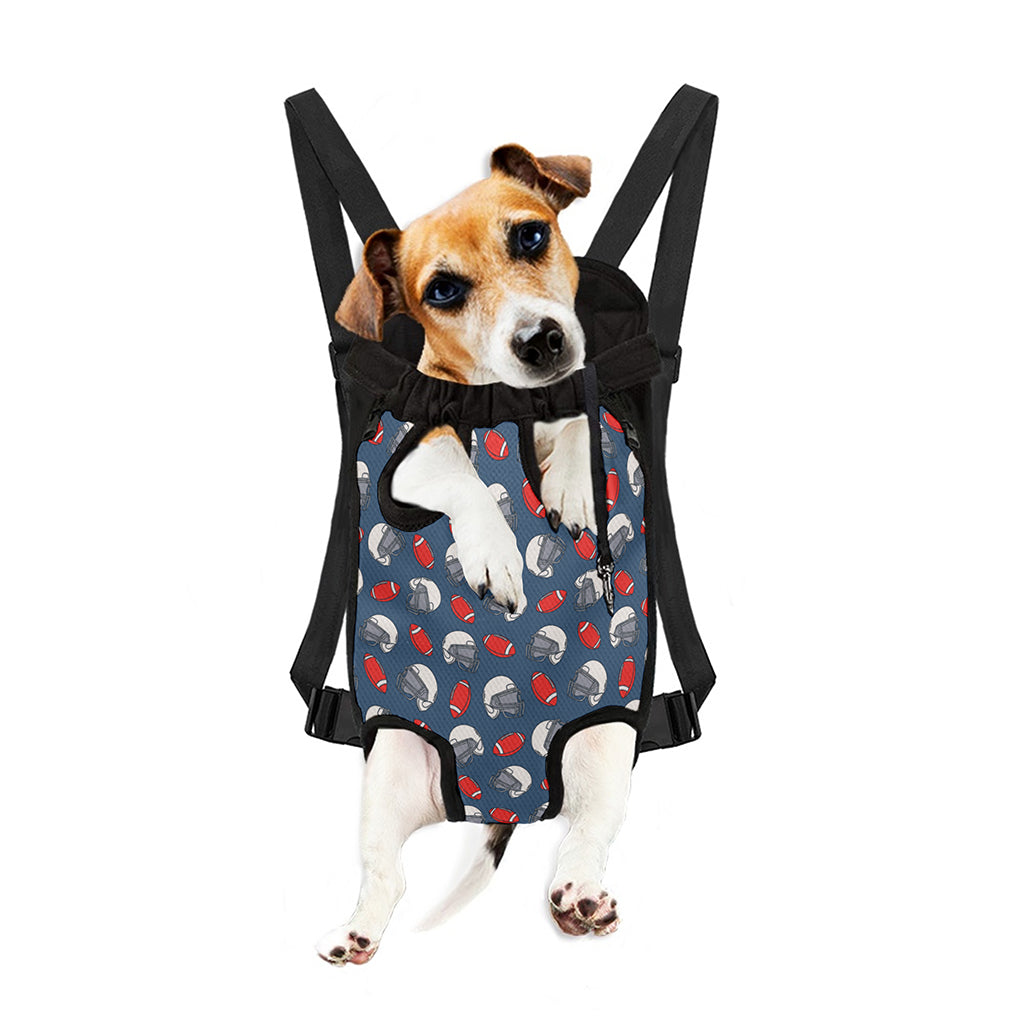 American Football Pattern Print Pet Carrier Backpack