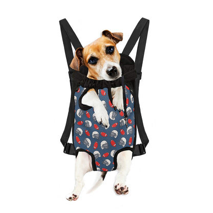 American Football Pattern Print Pet Carrier Backpack