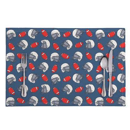 American Football Pattern Print Placemat