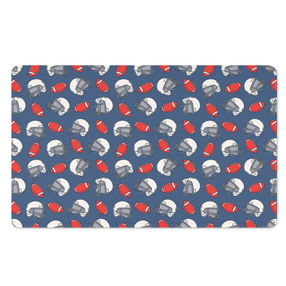 American Football Pattern Print Polyester Doormat