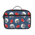 American Football Pattern Print Portable Lunch Bag