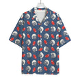 American Football Pattern Print Rayon Hawaiian Shirt