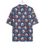American Football Pattern Print Rayon Hawaiian Shirt