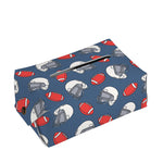 American Football Pattern Print Rectangle Tissue Box Cover