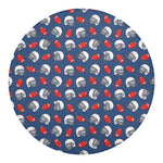 American Football Pattern Print Round Blanket
