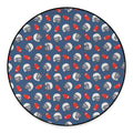 American Football Pattern Print Round Floor Mat