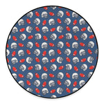 American Football Pattern Print Round Floor Mat
