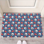 American Football Pattern Print Rubber Doormat