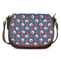 American Football Pattern Print Saddle Bag