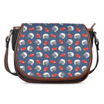 American Football Pattern Print Saddle Bag