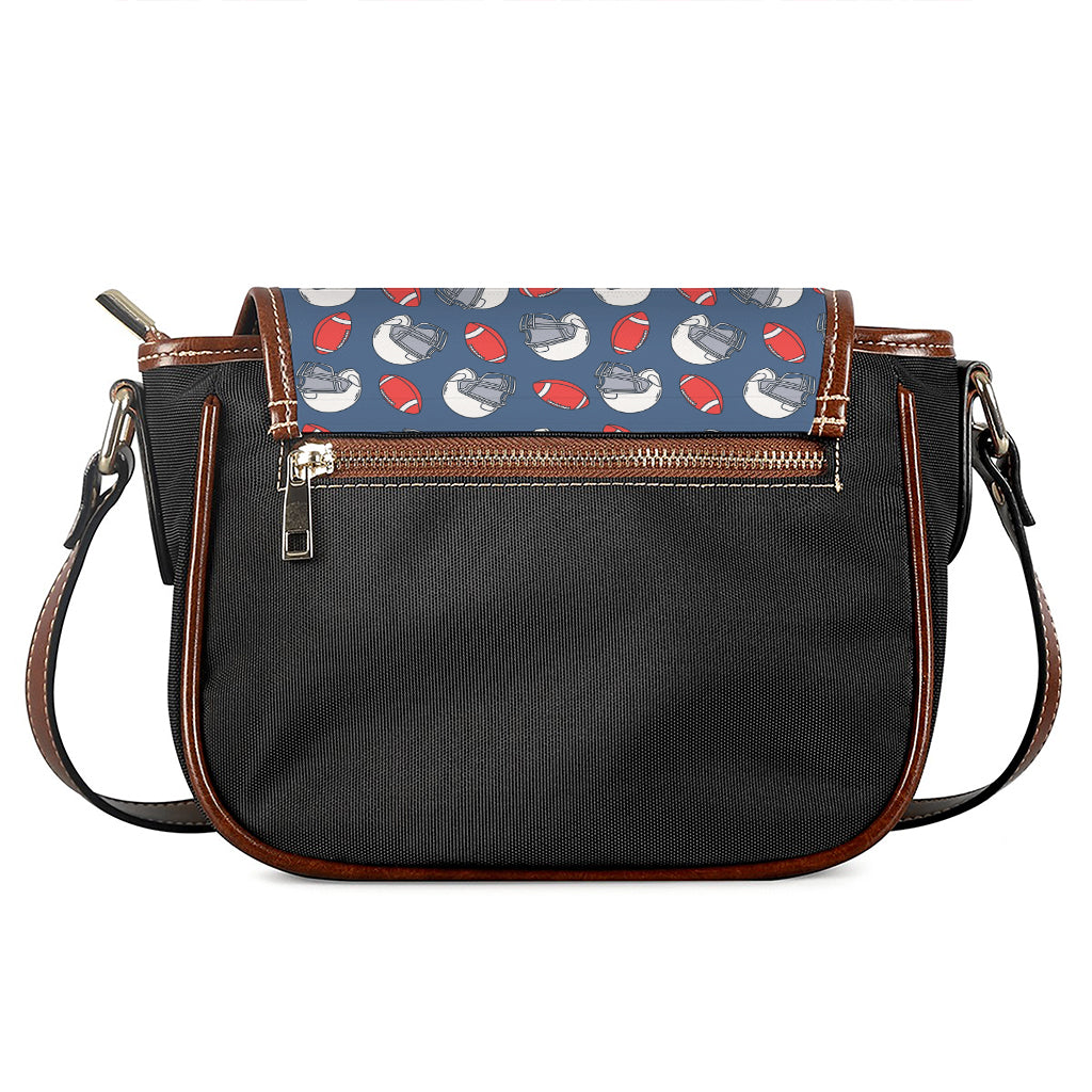 American Football Pattern Print Saddle Bag