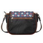 American Football Pattern Print Saddle Bag
