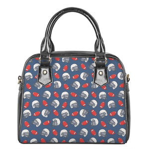 American Football Pattern Print Shoulder Handbag