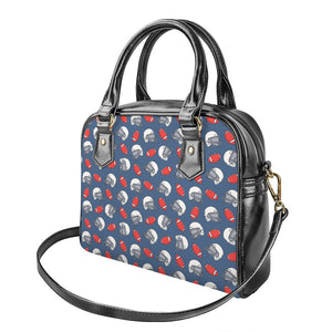 American Football Pattern Print Shoulder Handbag