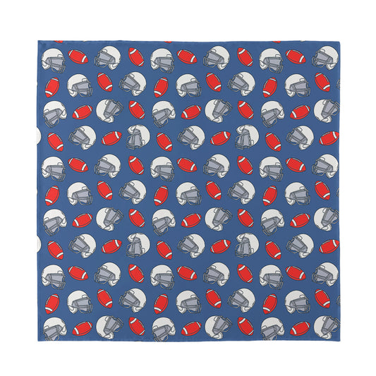 American Football Pattern Print Silk Bandana