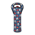 American Football Pattern Print Single Neoprene Wine Tote